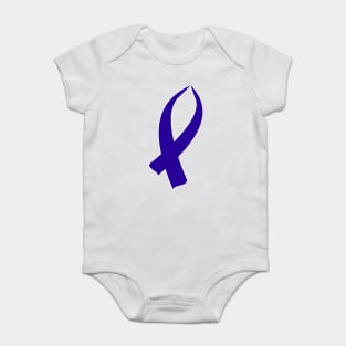 Awareness Ribbon (Dark Blue) Baby Bodysuit